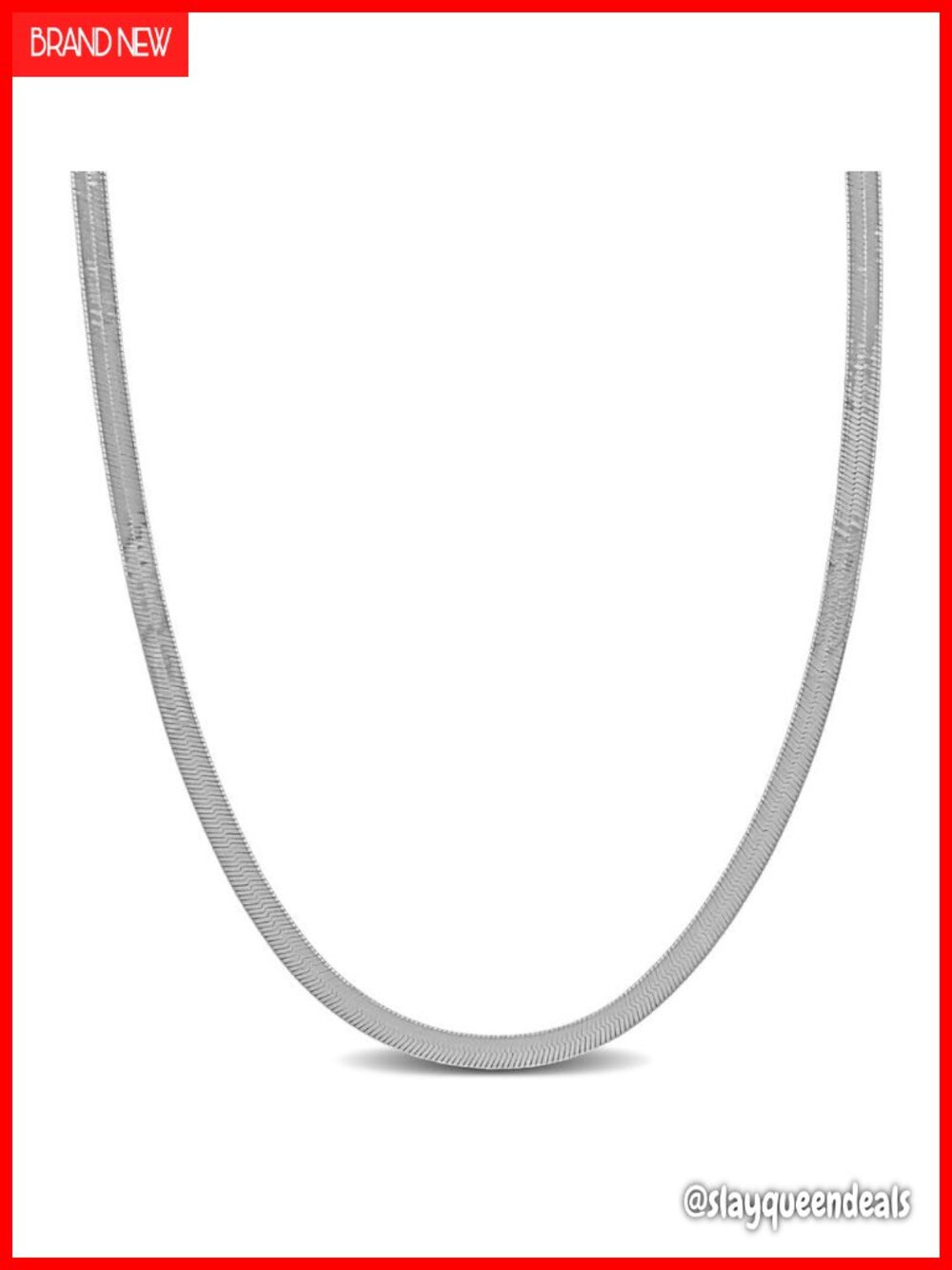 Italian 925 Sterling Silver Herringbone Chain Necklace 3.3mm Lobster Clasp